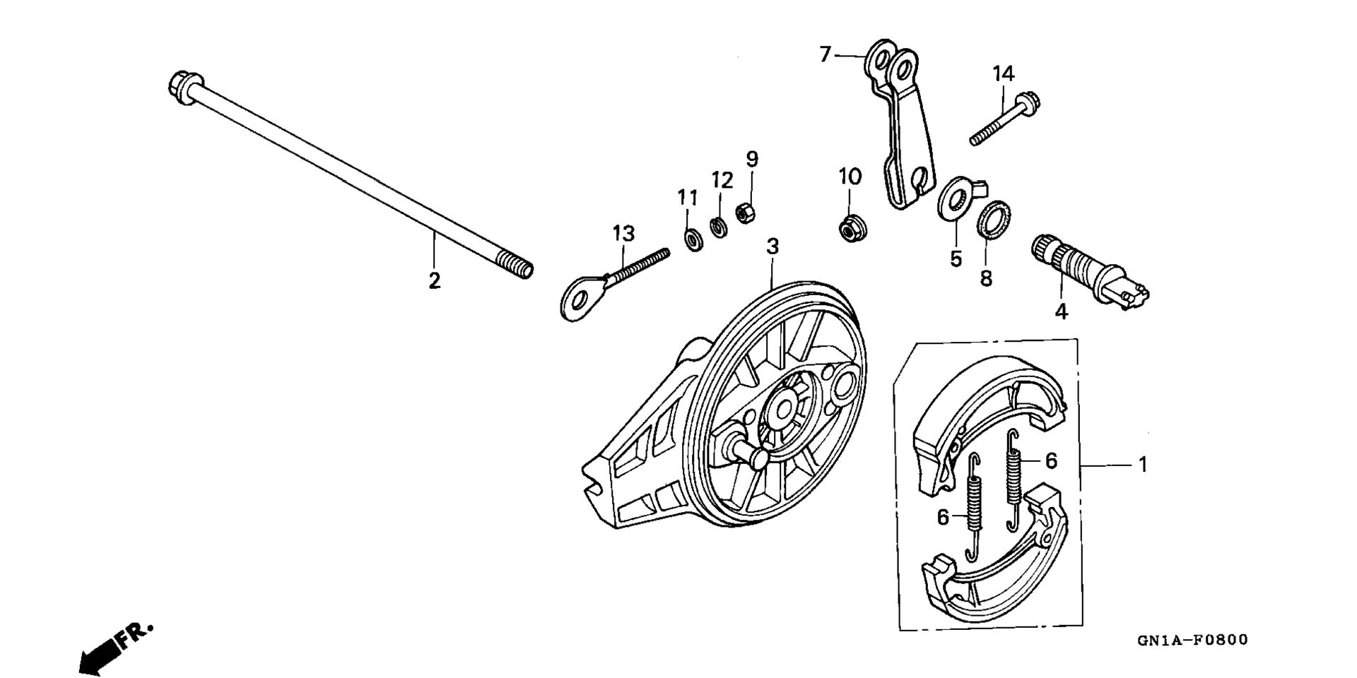 Задняя часть BRAKE / REAR BRAKE PANEL