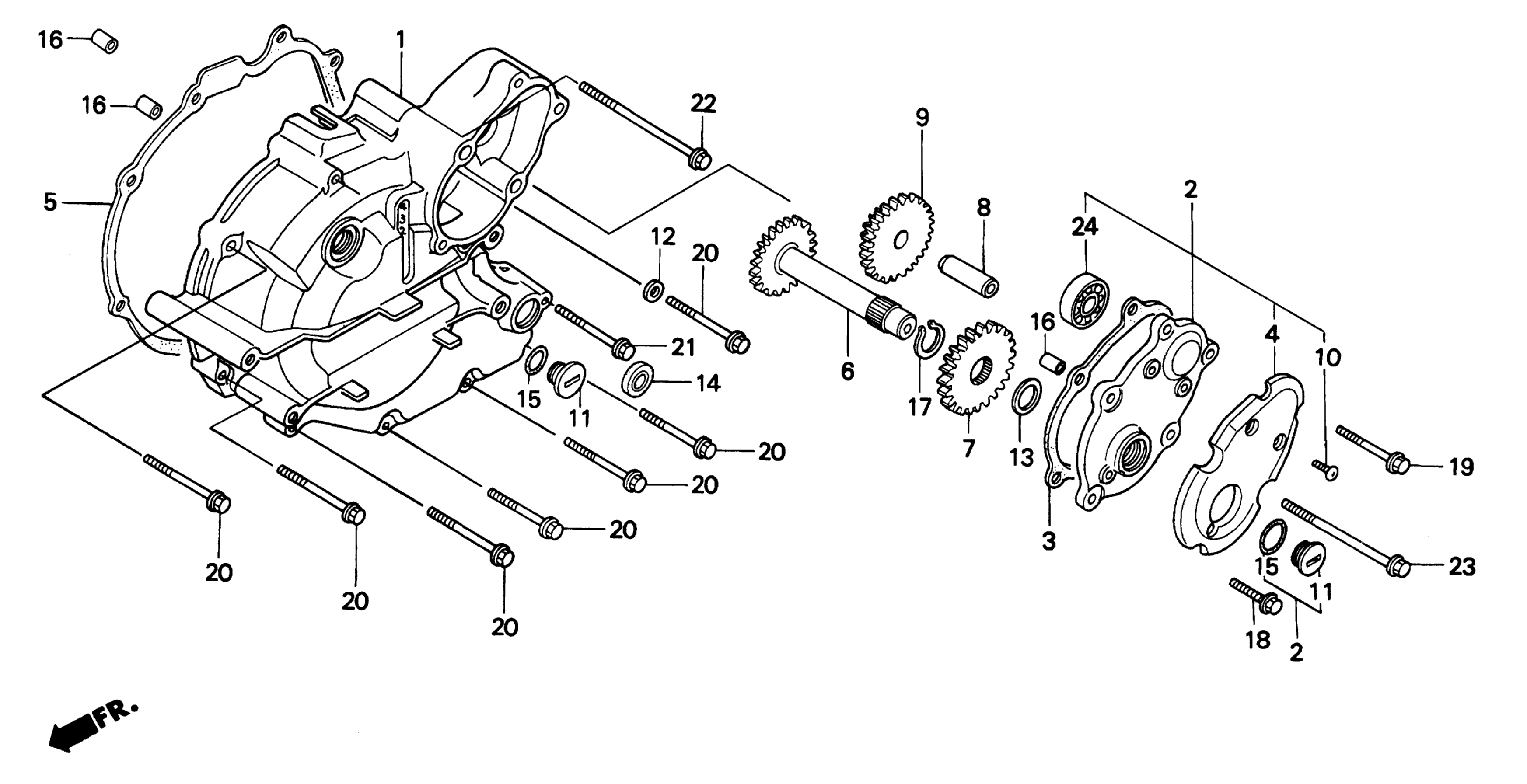 LEFT CRANKCASE крышка (2)
