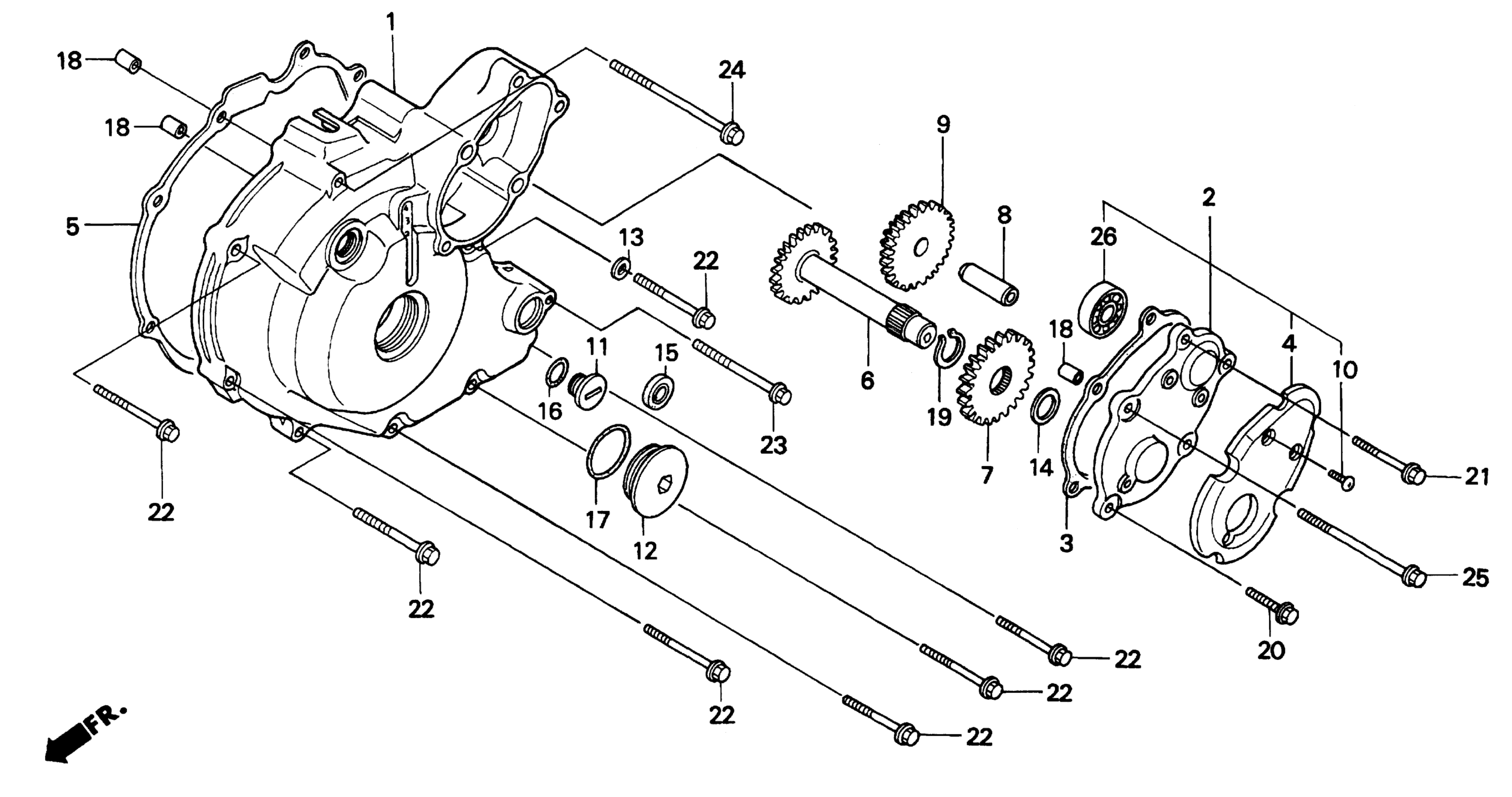 LEFT CRANKCASE крышка (1)
