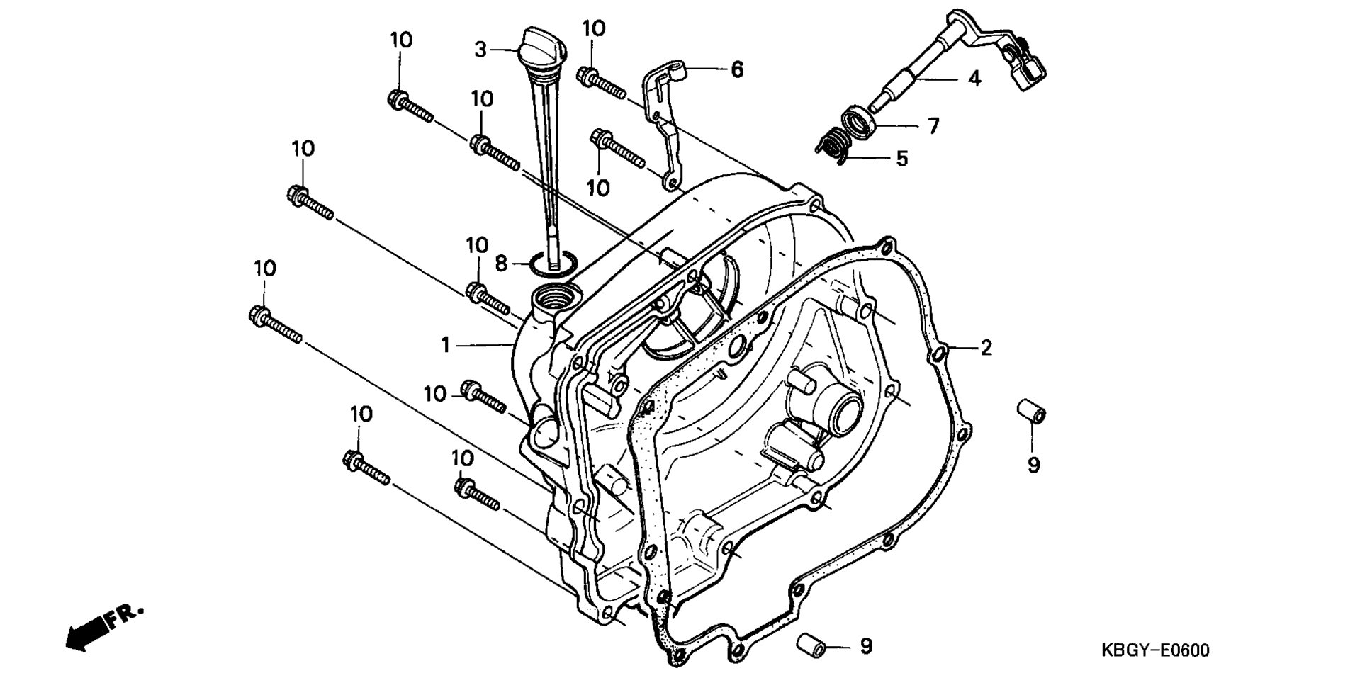 RIGHT CRANKCASE крышка