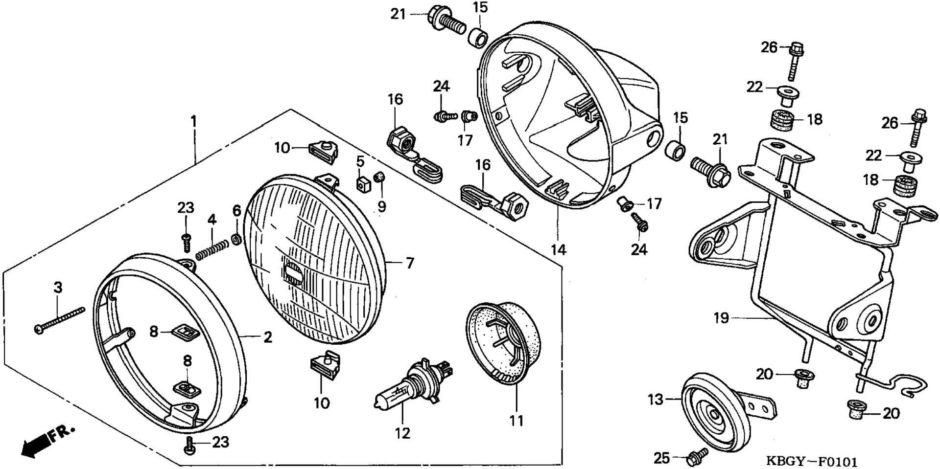 Фара (CB250'01-'07)