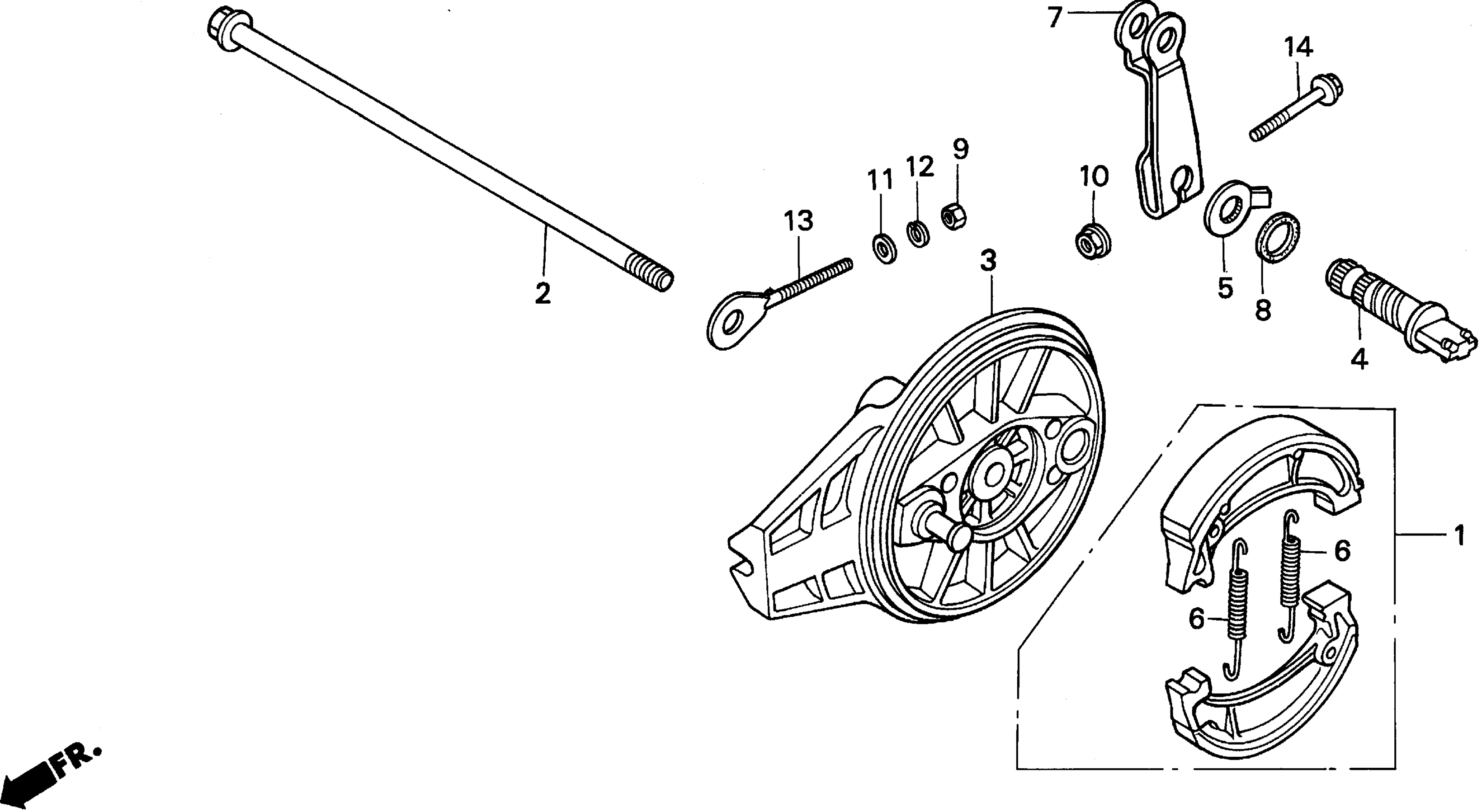 Задняя часть BRAKE / REAR BRAKE PANEL