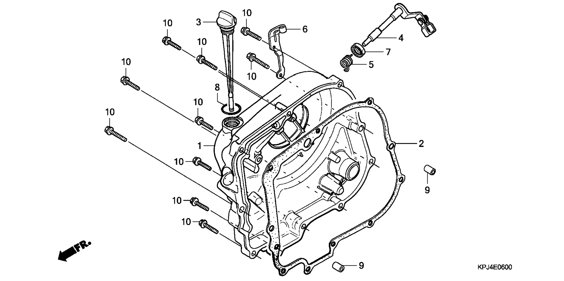 RIGHT CRANKCASE крышка