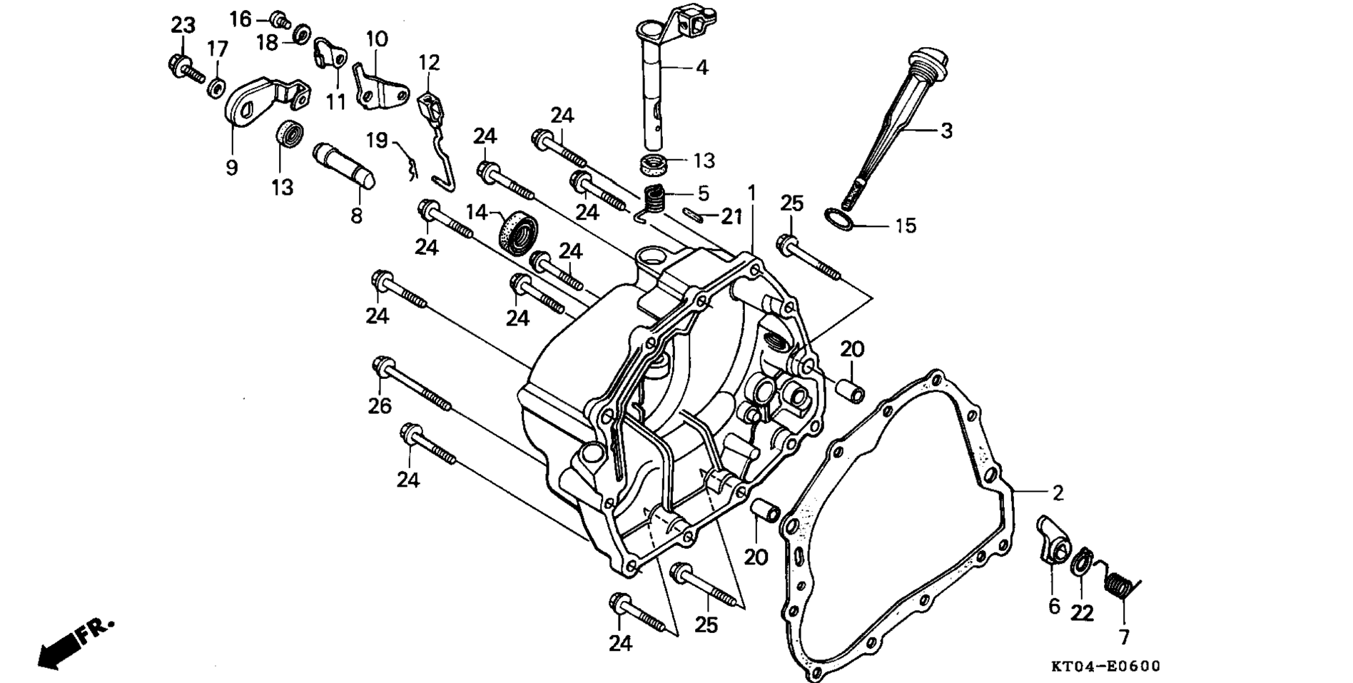 RIGHT CRANKCASE крышка