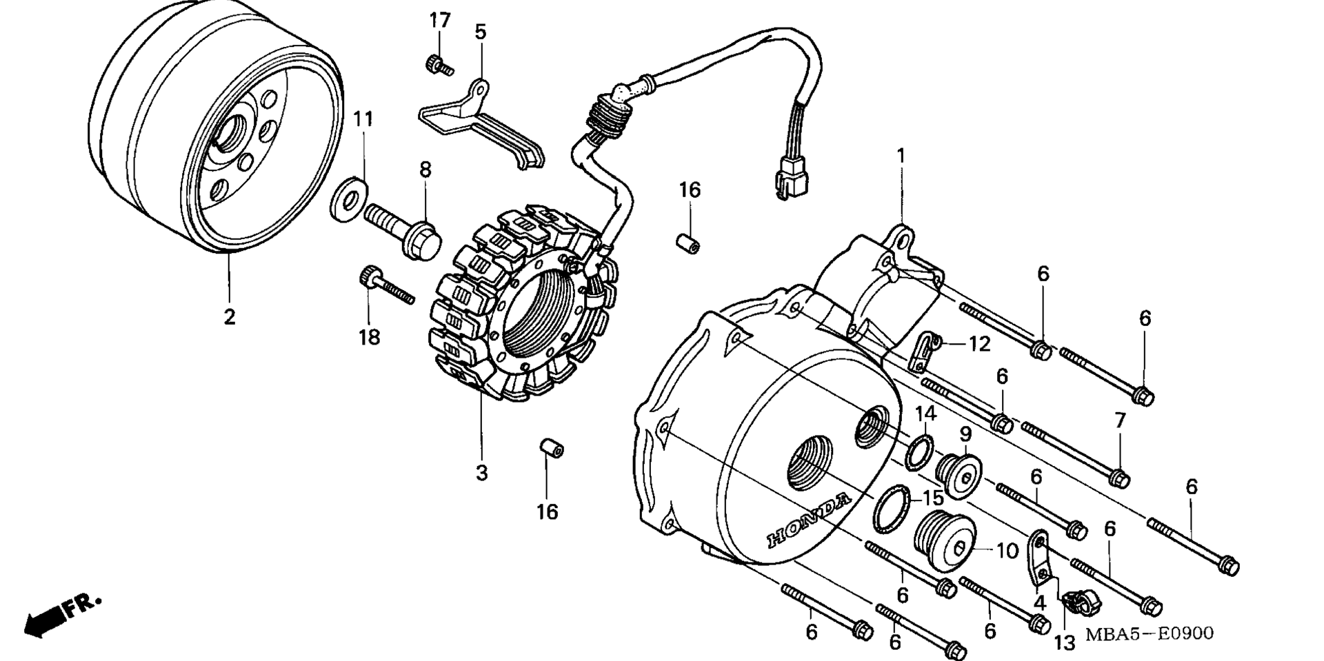 LEFT CRANKCASE крышка / GENERATOR