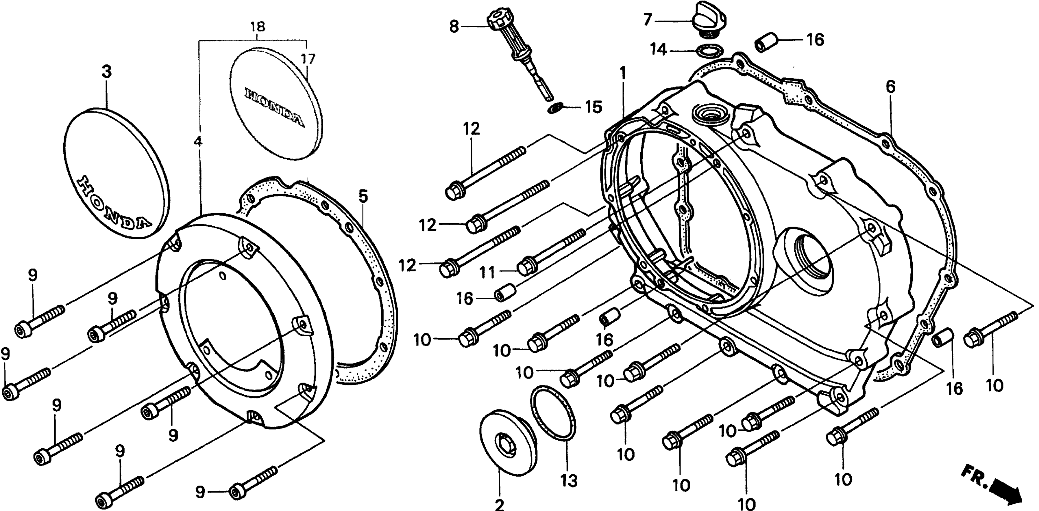RIGHT CRANKCASE крышка