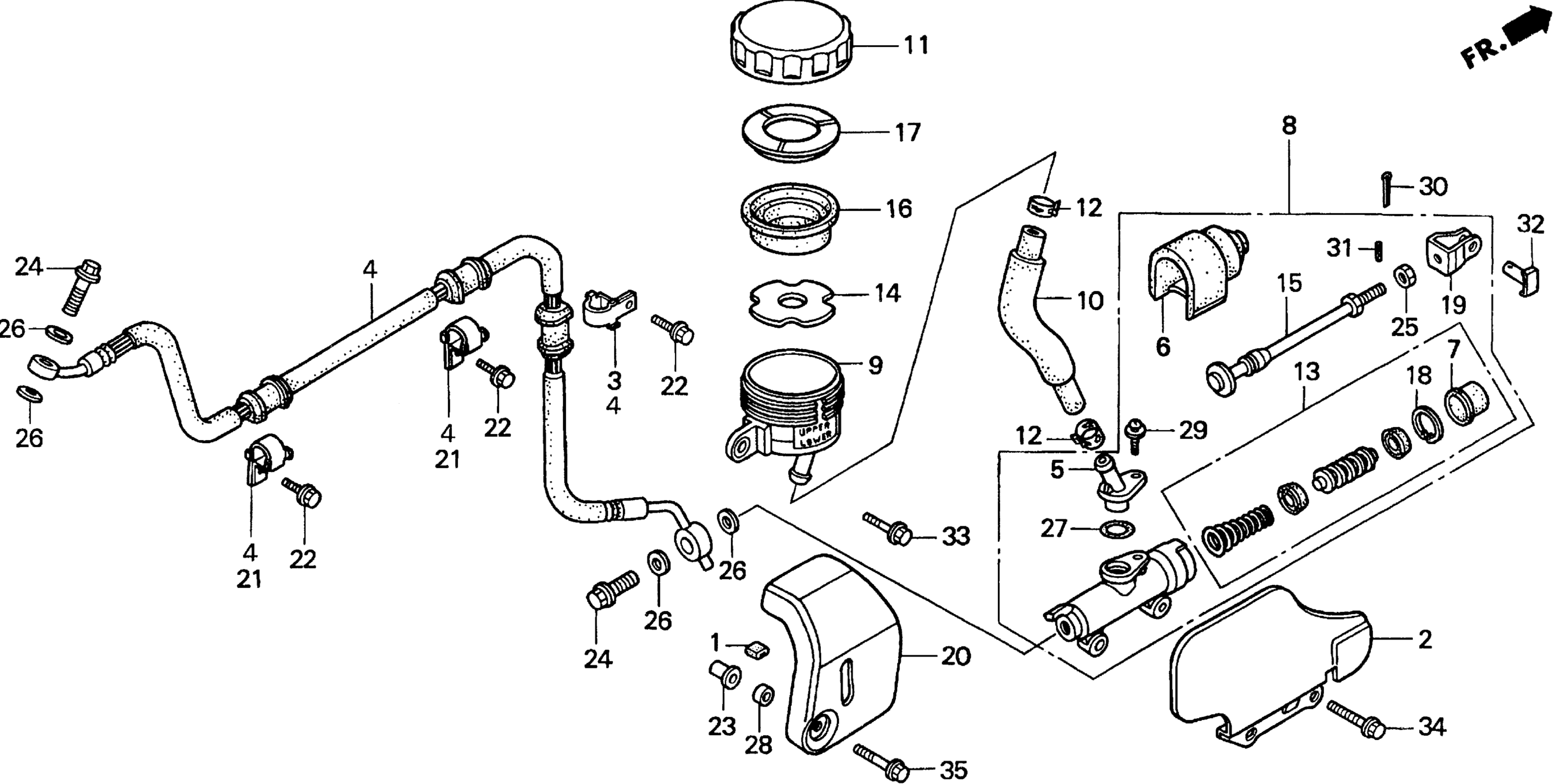 Задний главный цилиндр тормоза