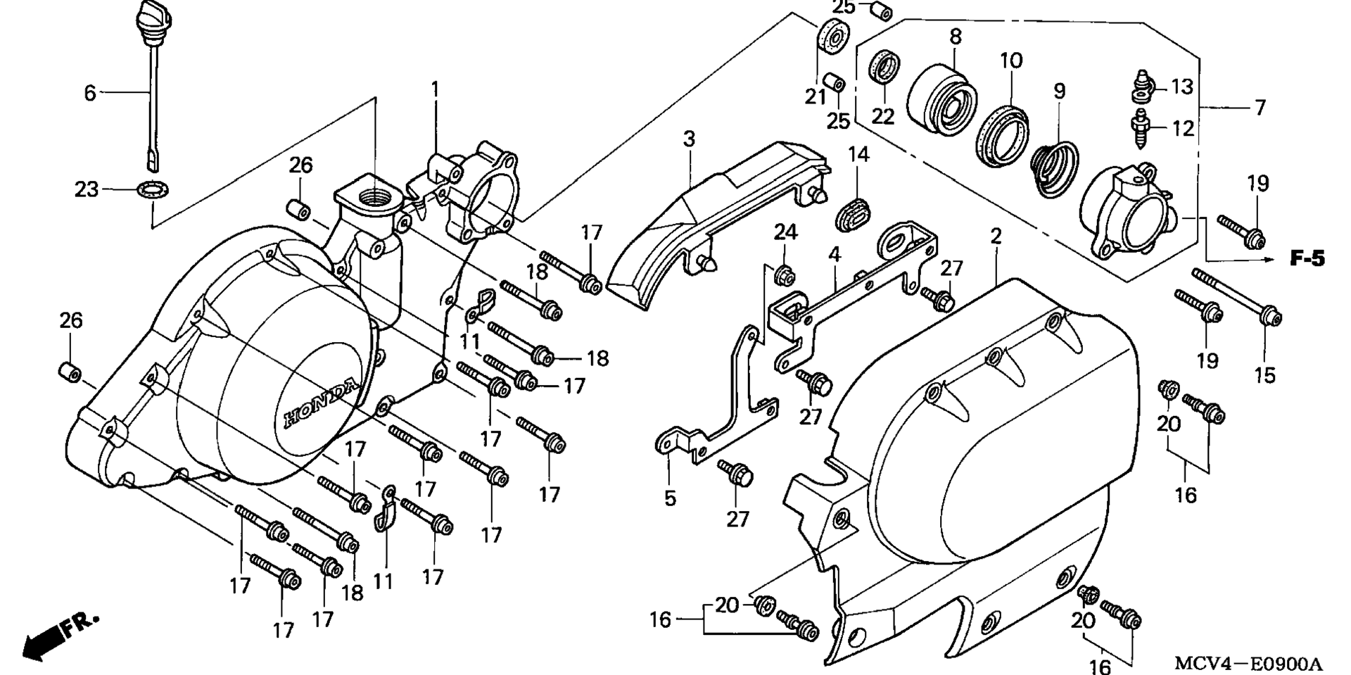 Left Crankcase крышка