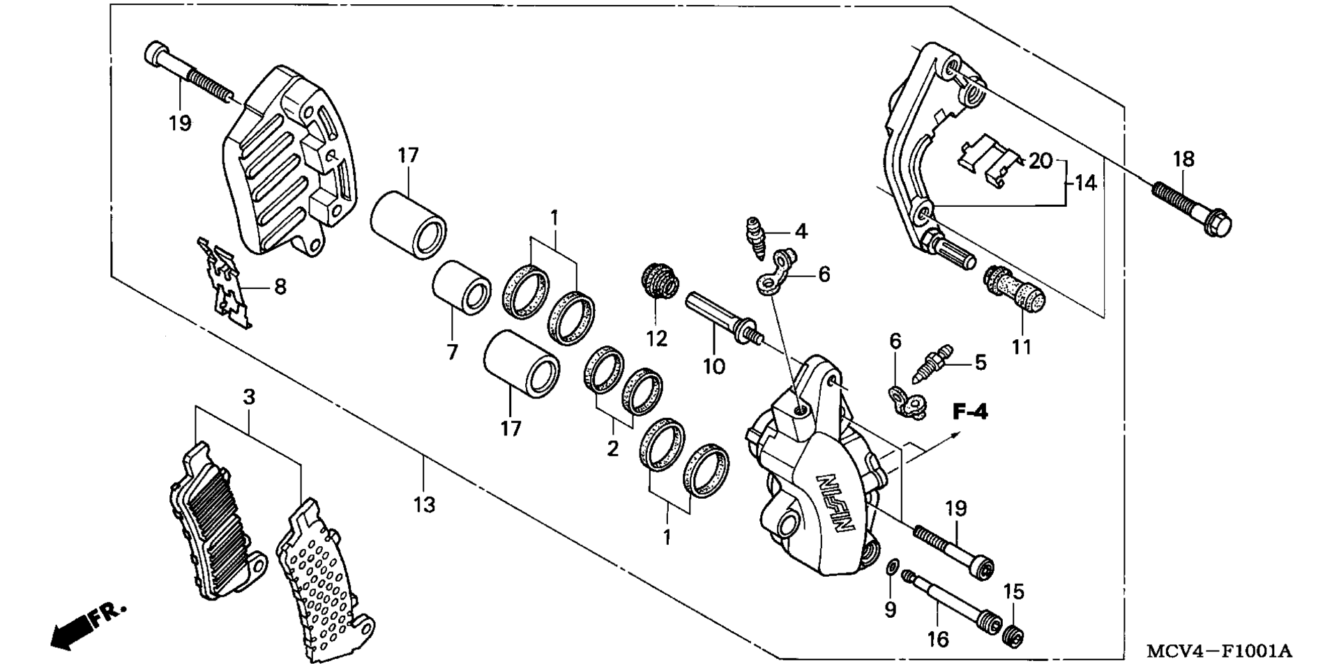 LEFT передний тормоз CALIPER