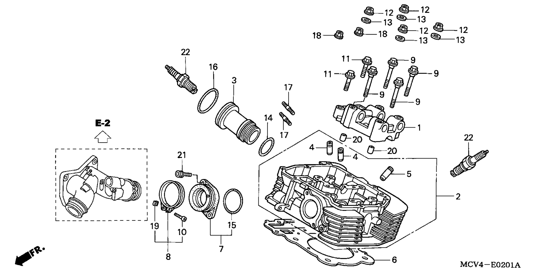 задний цилиндр головка