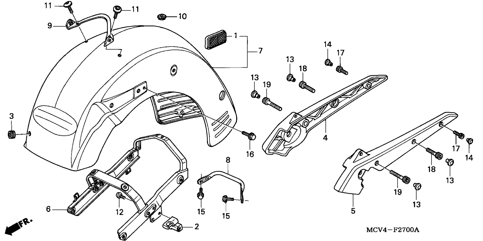 Задняя часть FENDER / GRAB RAIL