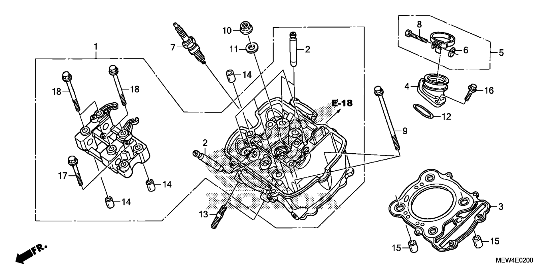 Передняя часть CYLINDER HEAD