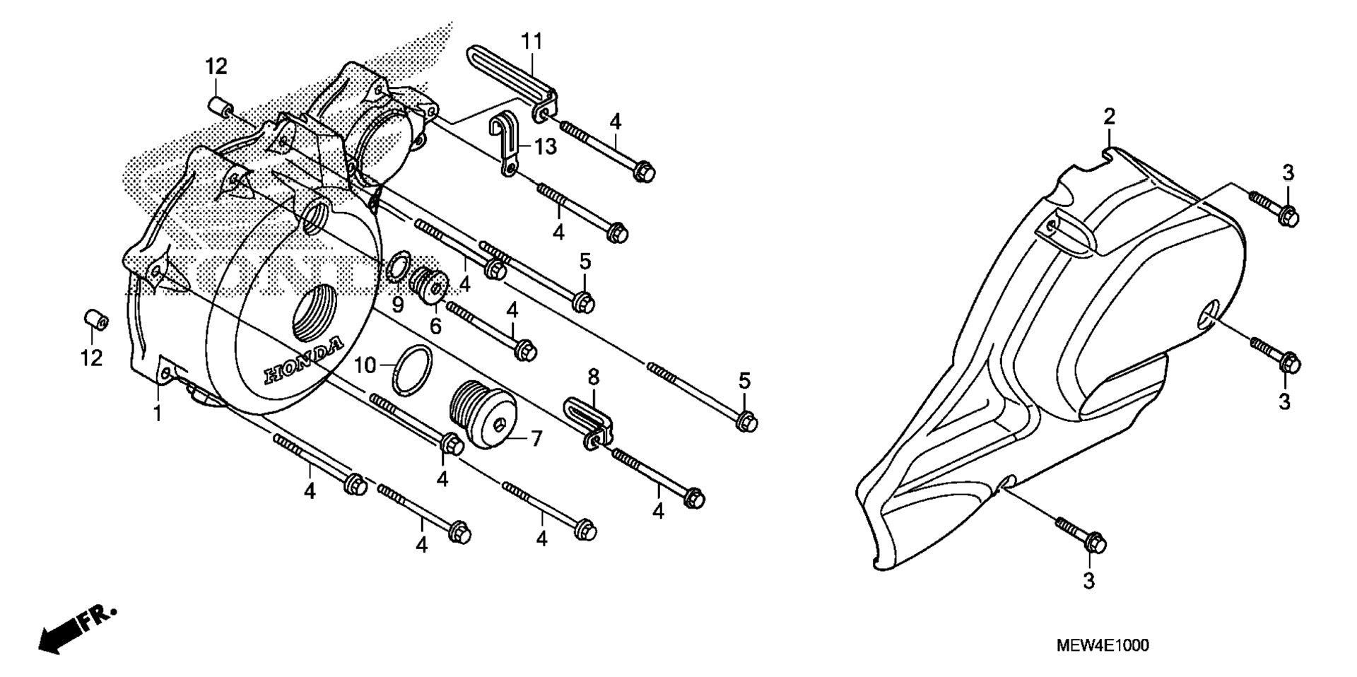 Left Crankcase крышка