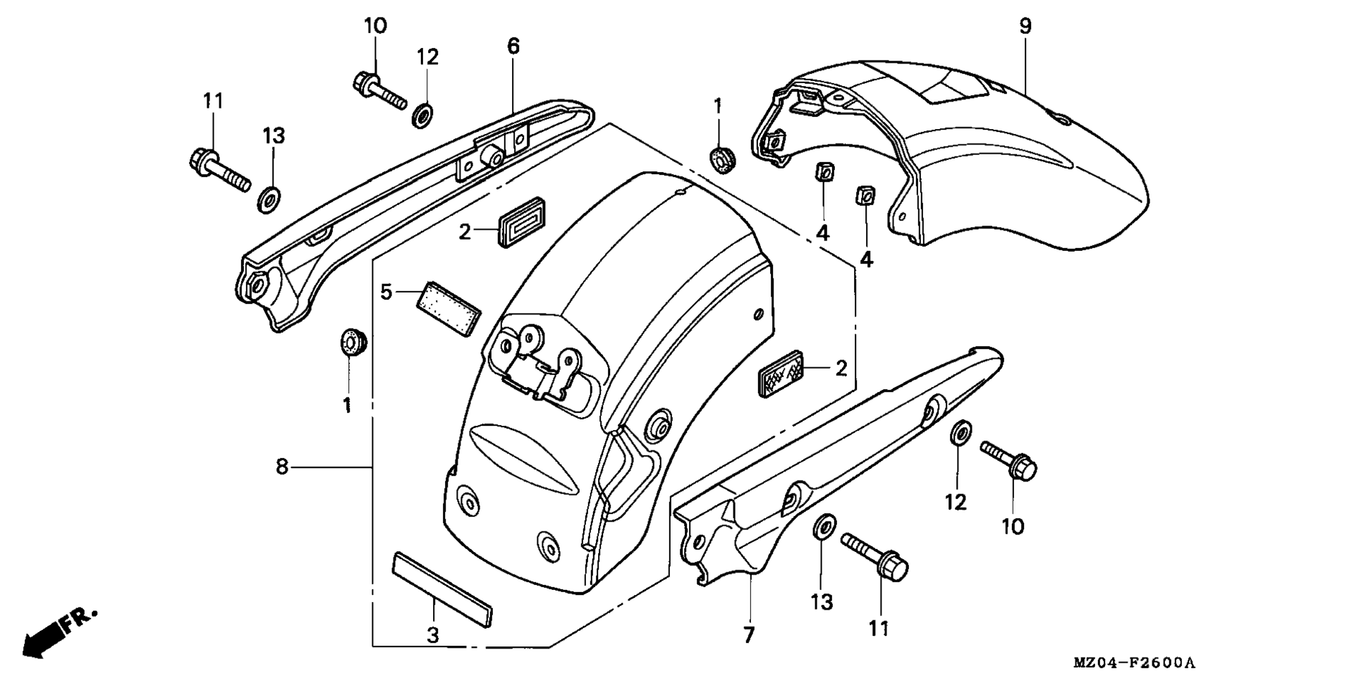 Задняя часть FENDER / GRAB RAIL