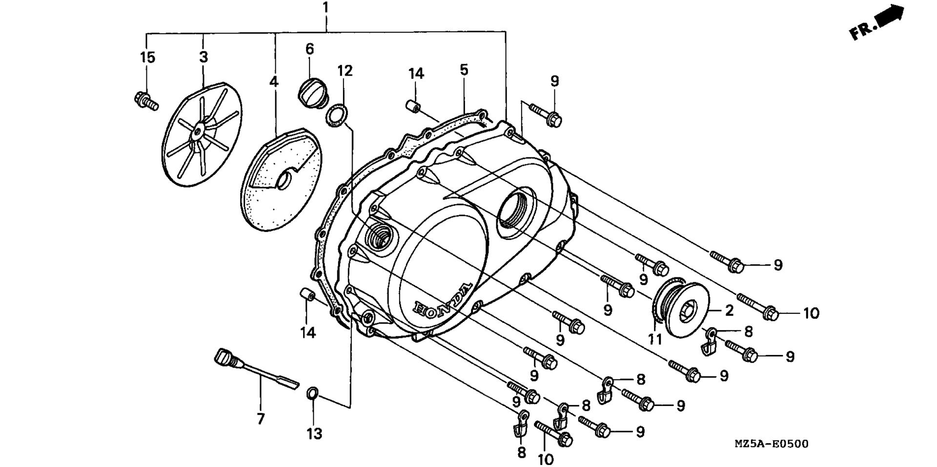 RIGHT CRANKCASE крышка