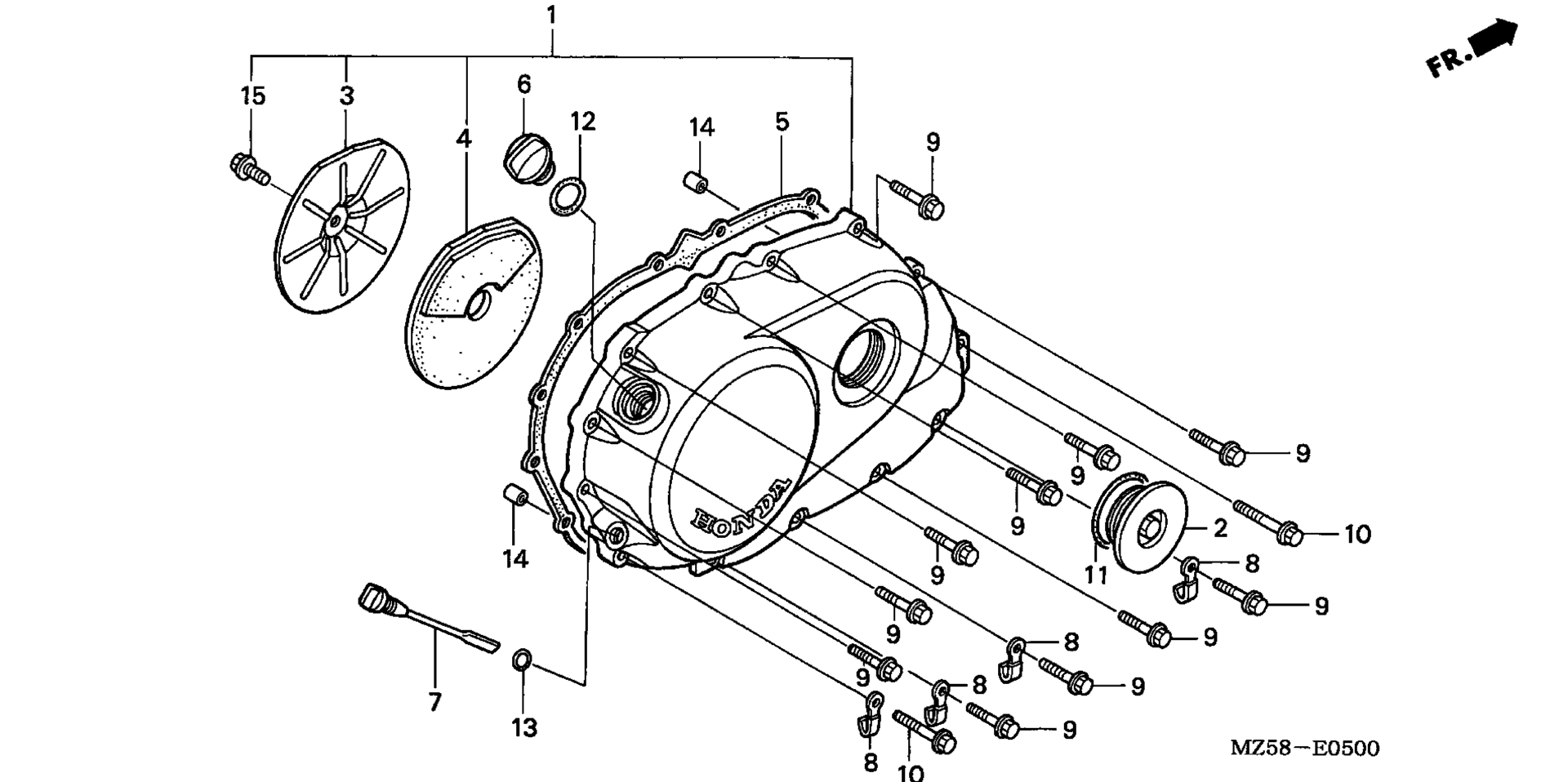 RIGHT CRANKCASE крышка