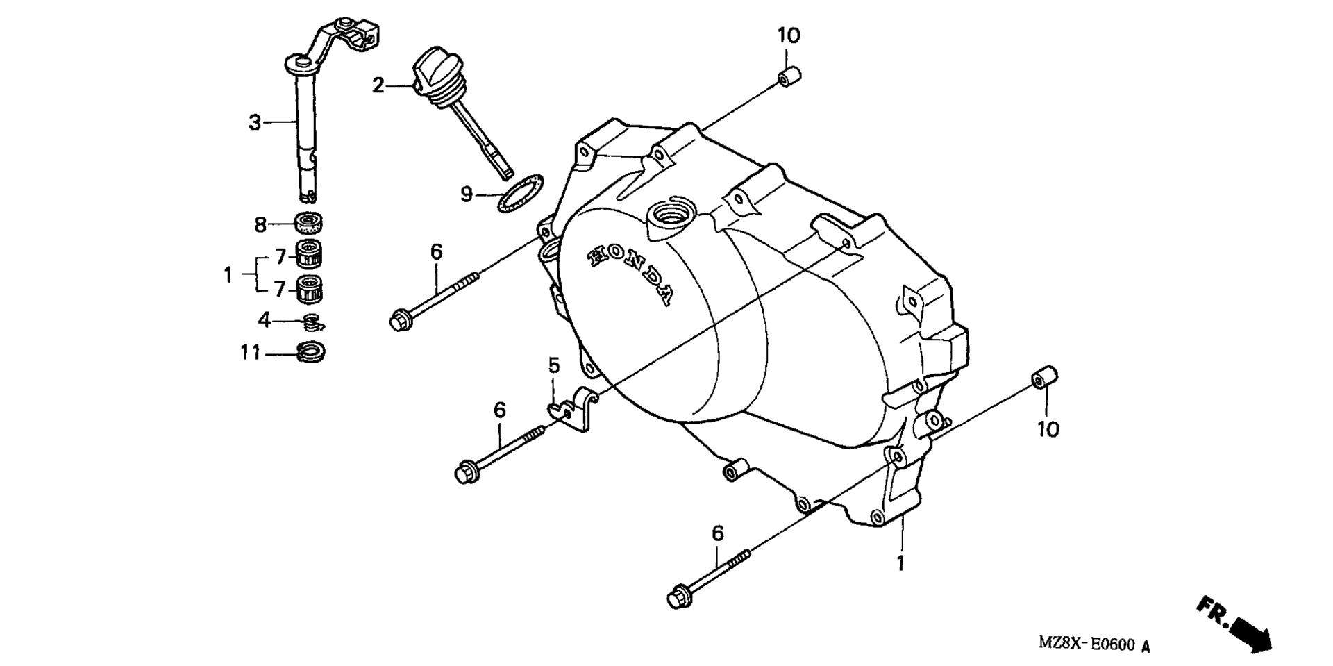 RIGHT CRANKCASE крышка