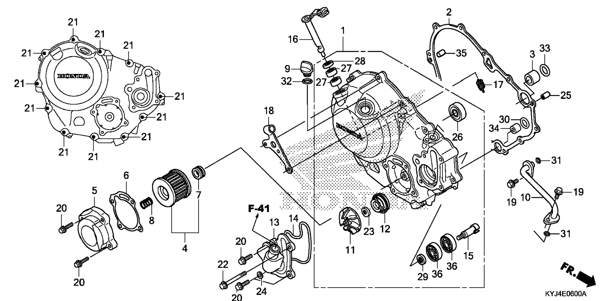 RIGHT CRANKCASE крышка