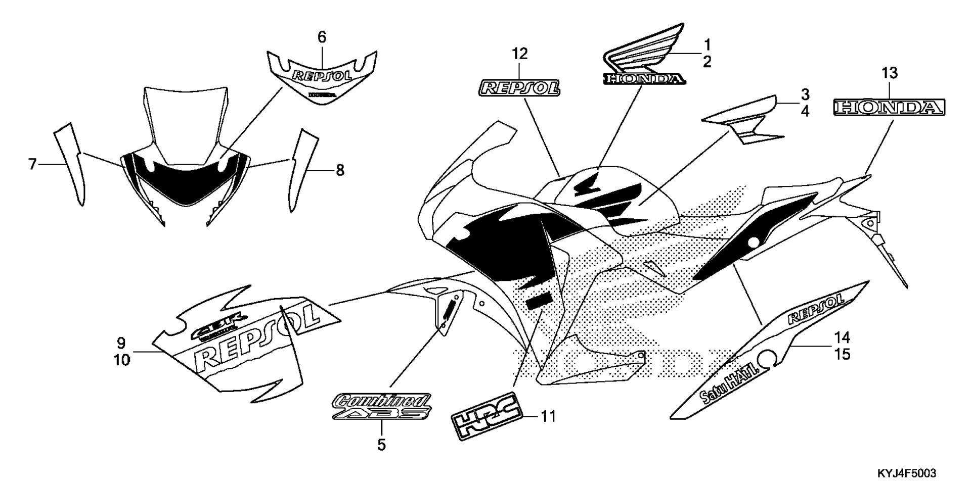 Маркировка / Полоска (CBR250R'13/RA'13-4AC,4CM)