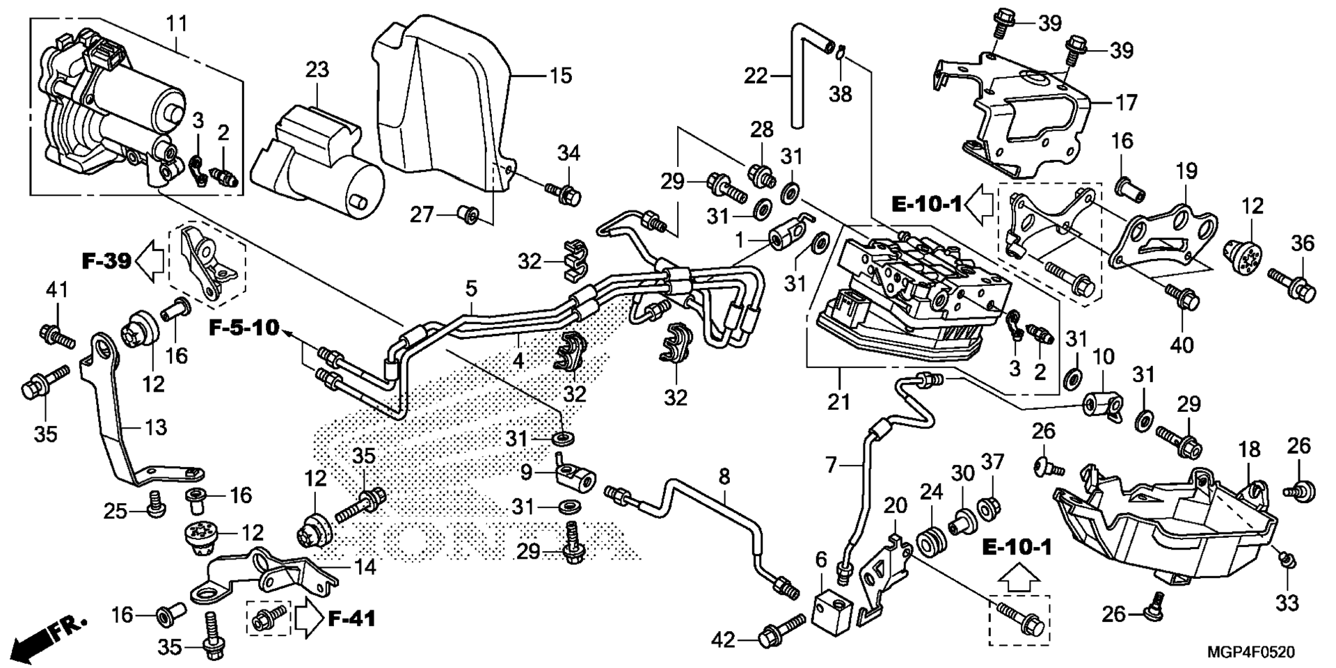 Передняя часть POWER UNIT / FRONT VALVE UNIT