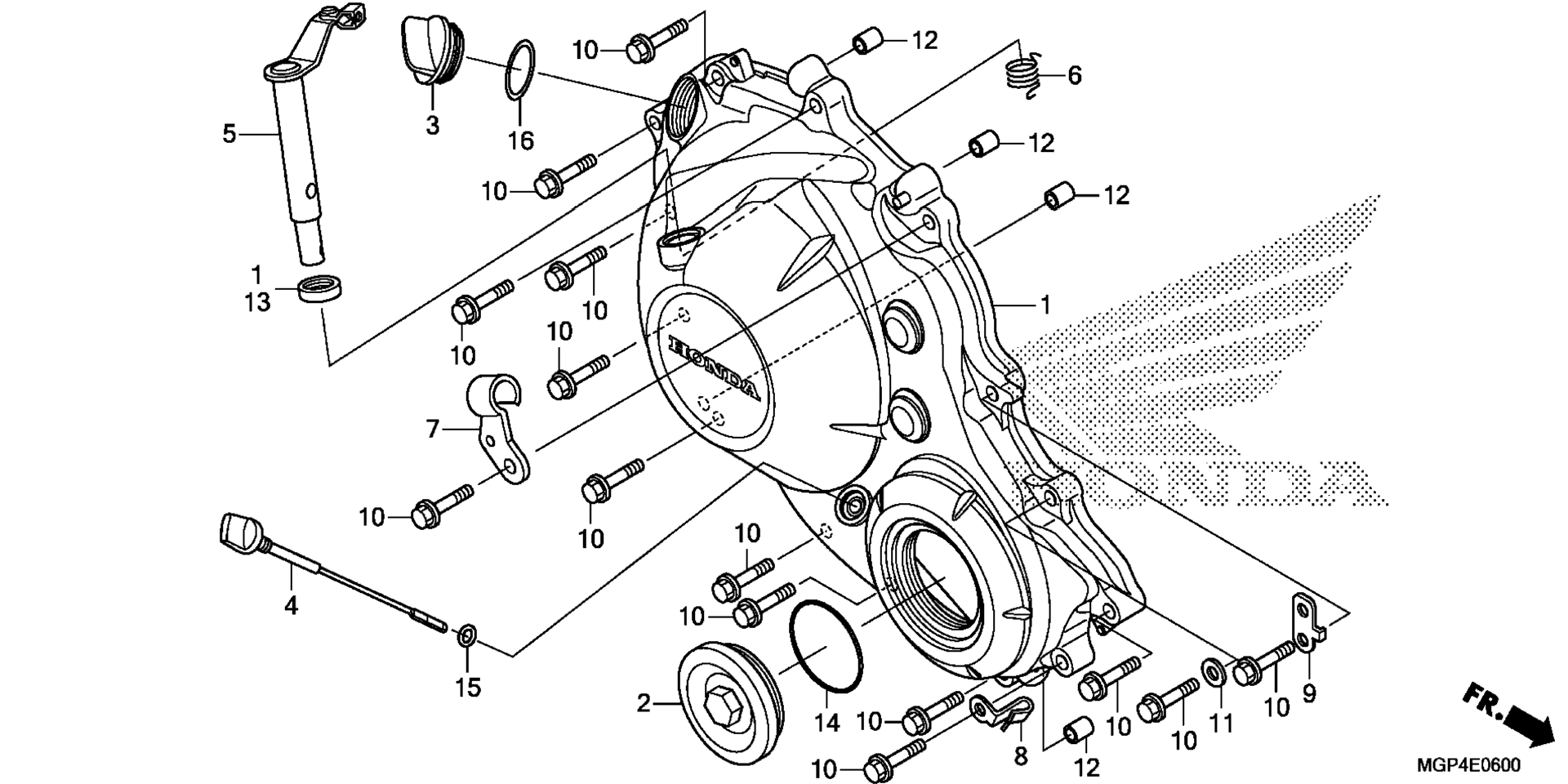 RIGHT CRANKCASE крышка