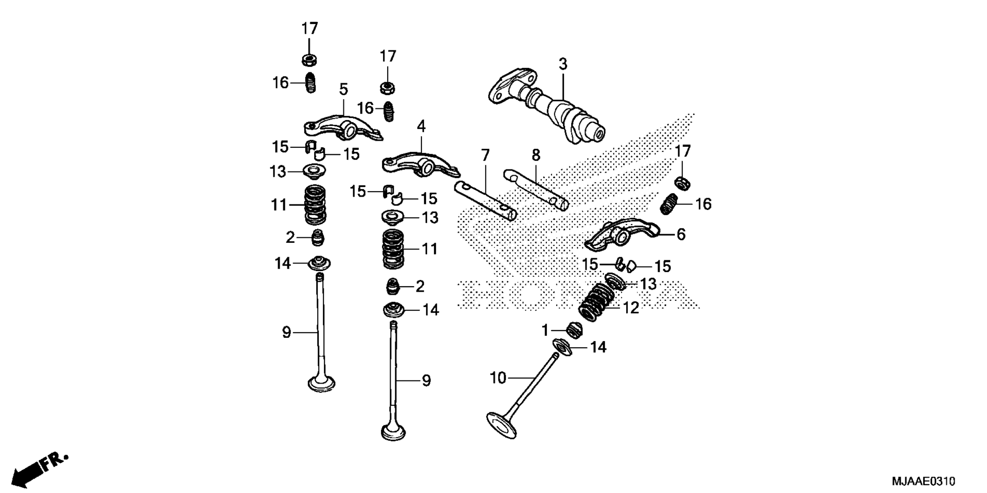 CAMSHAFT клапан (RR.)