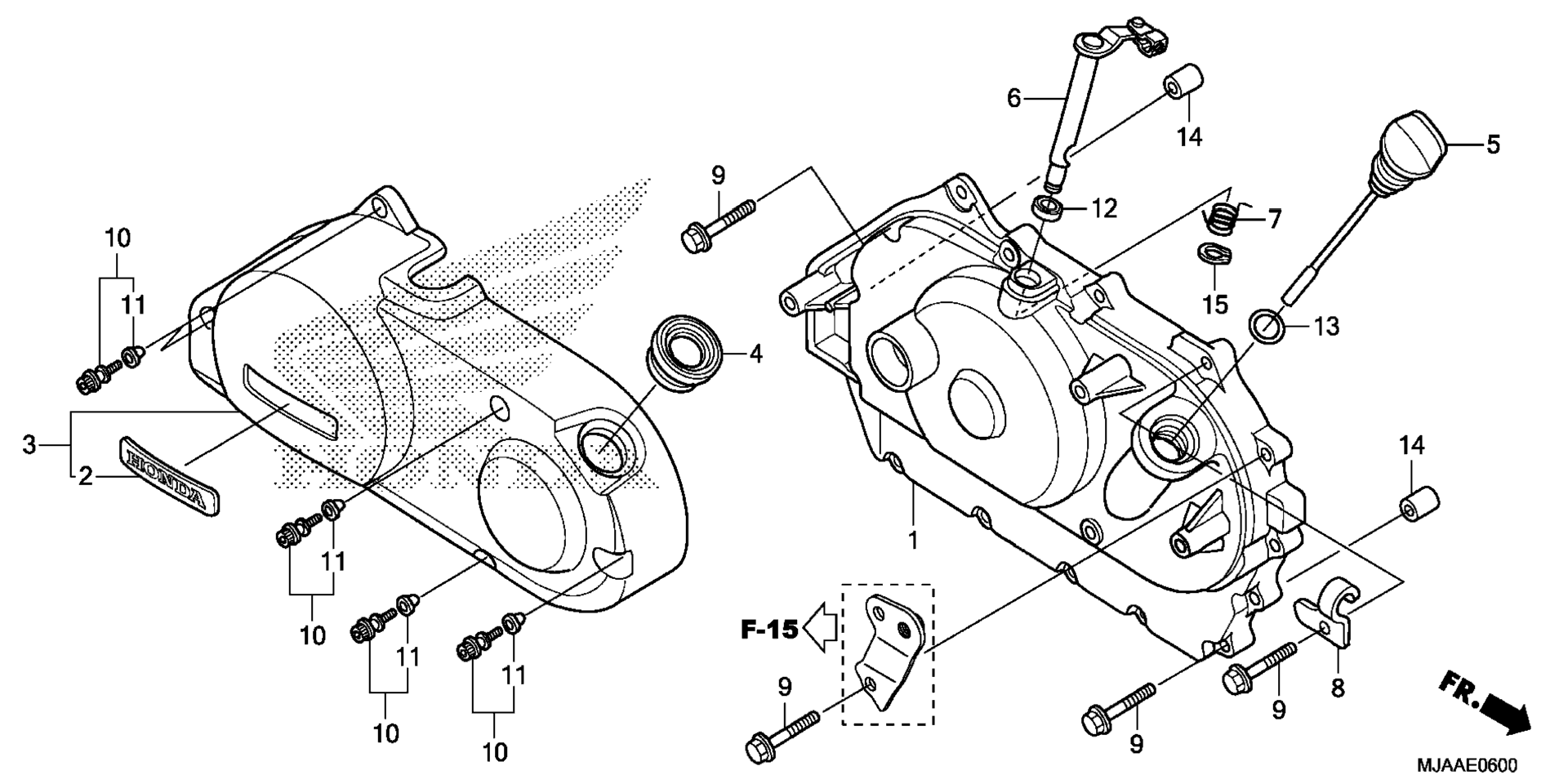 RIGHT CRANKCASE крышка (1)