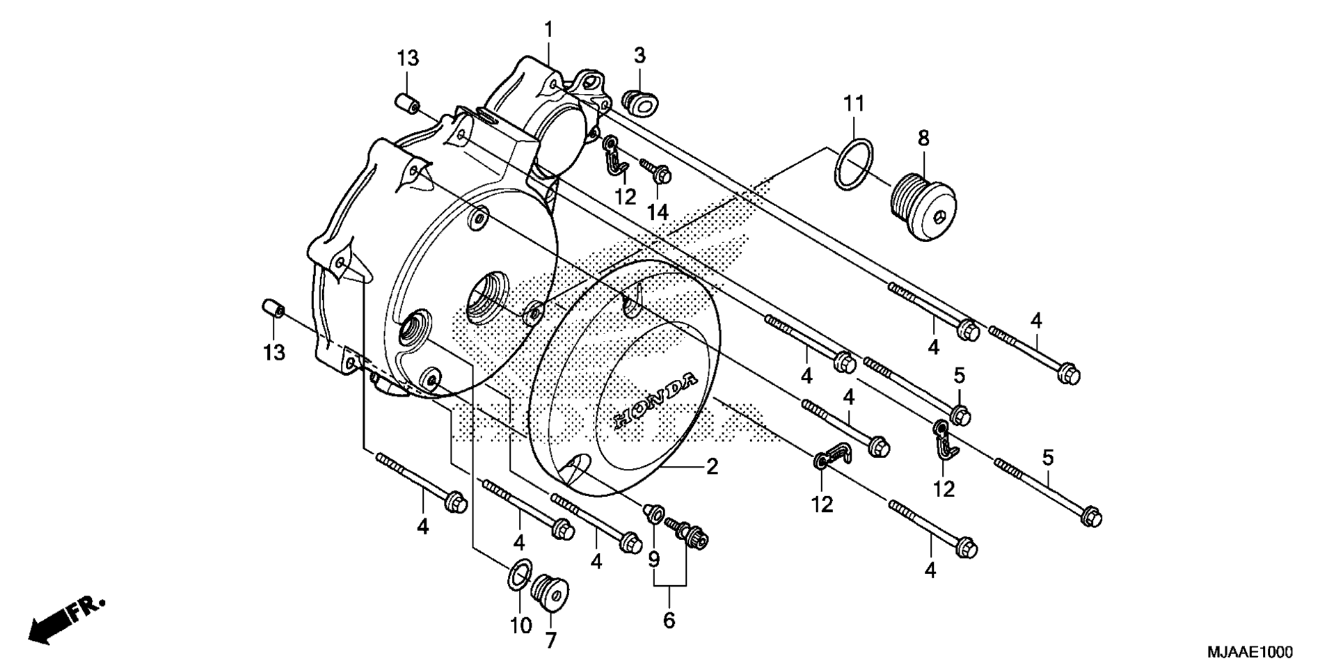 LEFT CRANKCASE крышка (1)