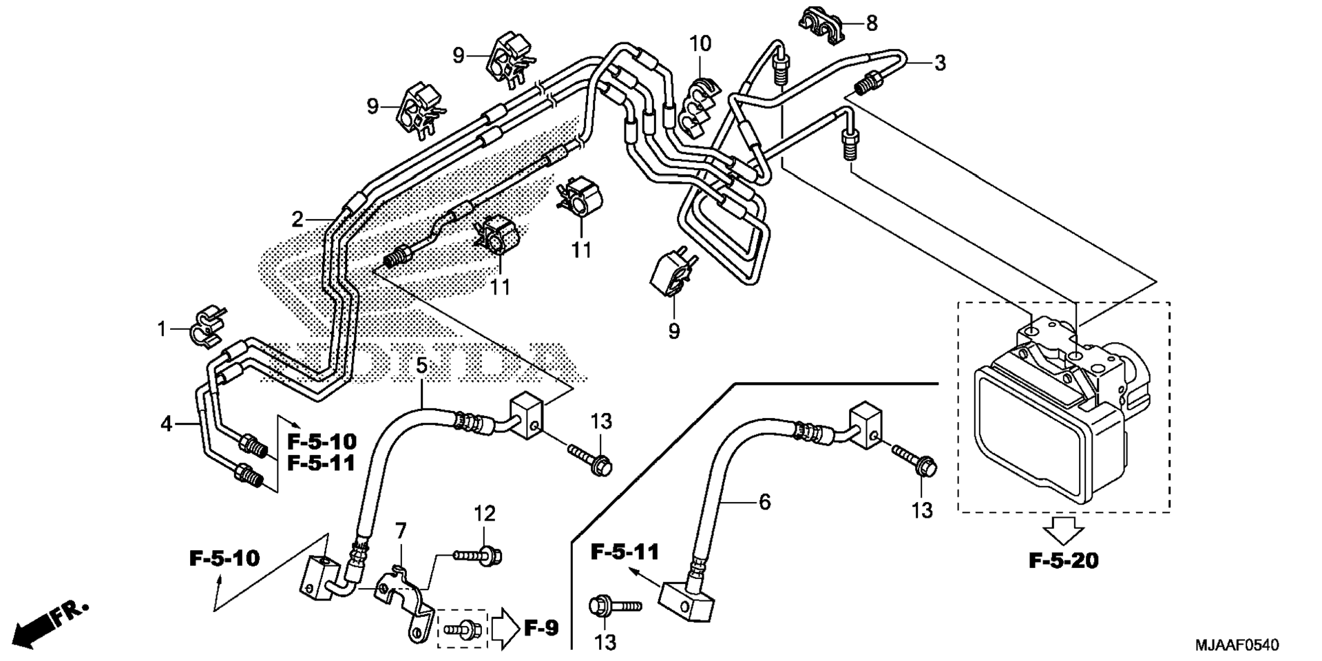 Передняя часть BRAKE PIPE