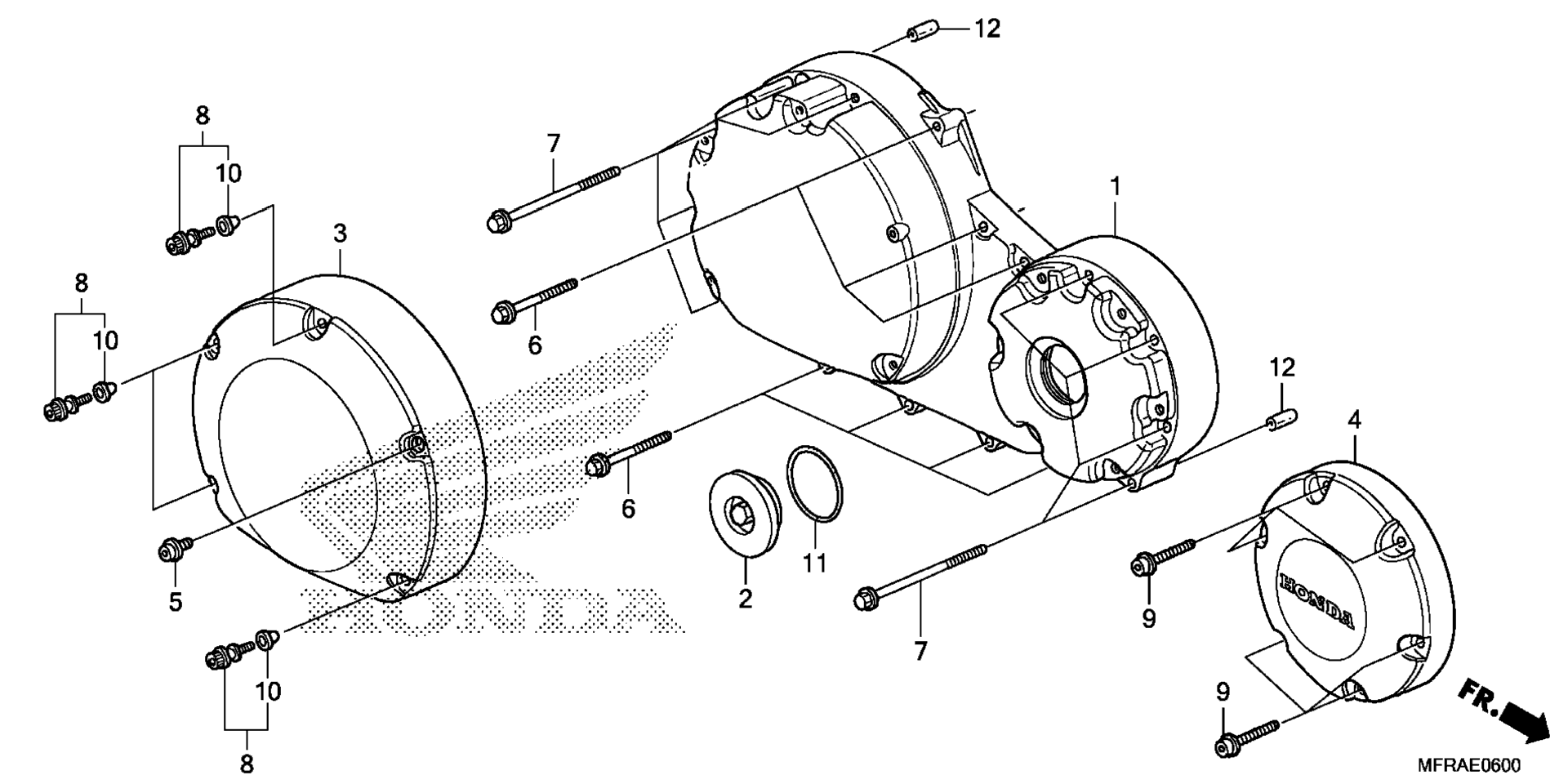 RIGHT CRANKCASE крышка