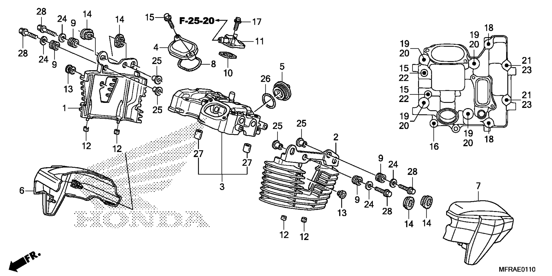 Задняя часть CYLINDER HEAD COVER