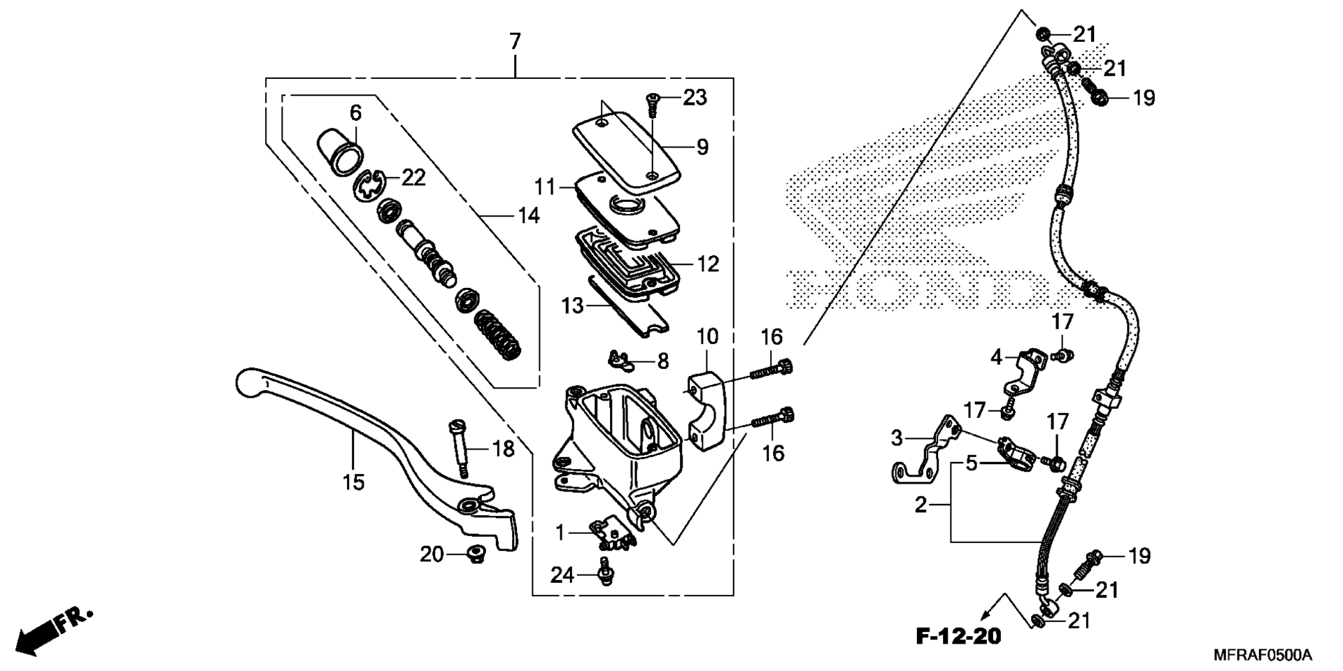 Передний главный цилиндр тормоза (1)