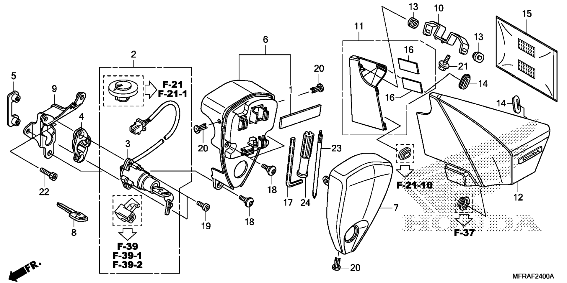 Боковая крышка / TOOLS / COMBINATION SWITCH