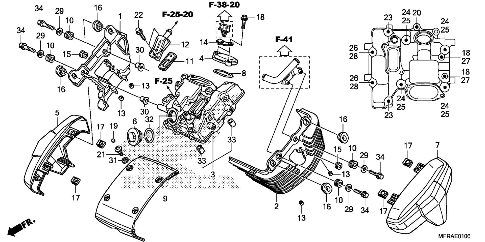 Передняя часть CYLINDER HEAD COVER