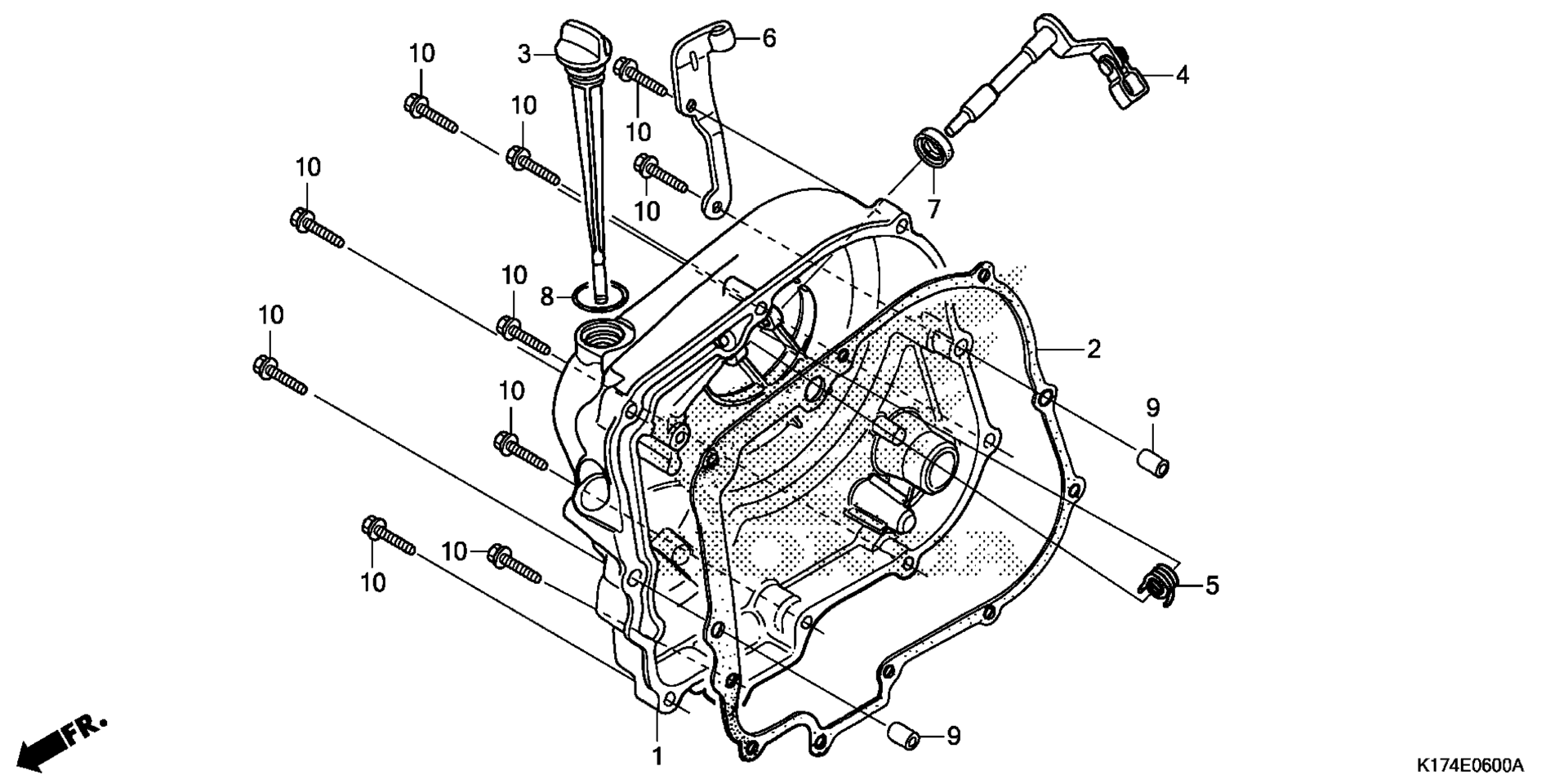 RIGHT CRANKCASE крышка