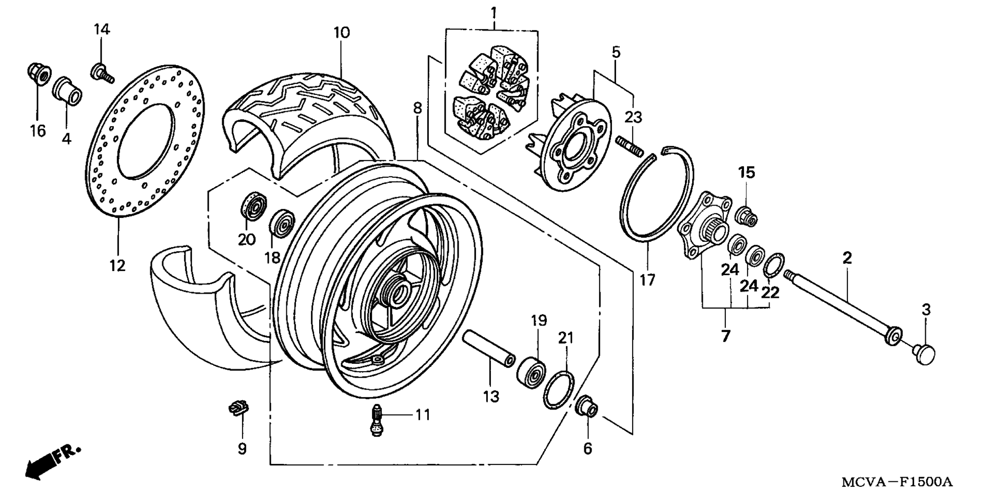 Заднее колесо (VTX1800R/N)