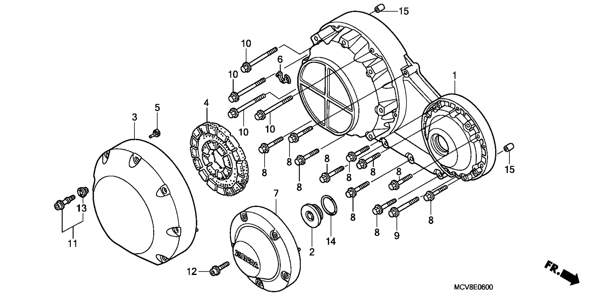 RIGHT CRANKCASE крышка