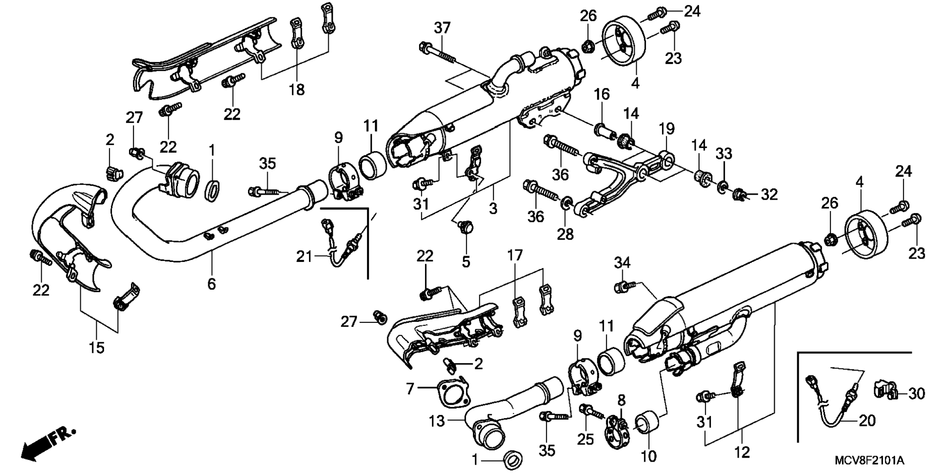 Выхлопная система MUFFLER (VTX1800N)