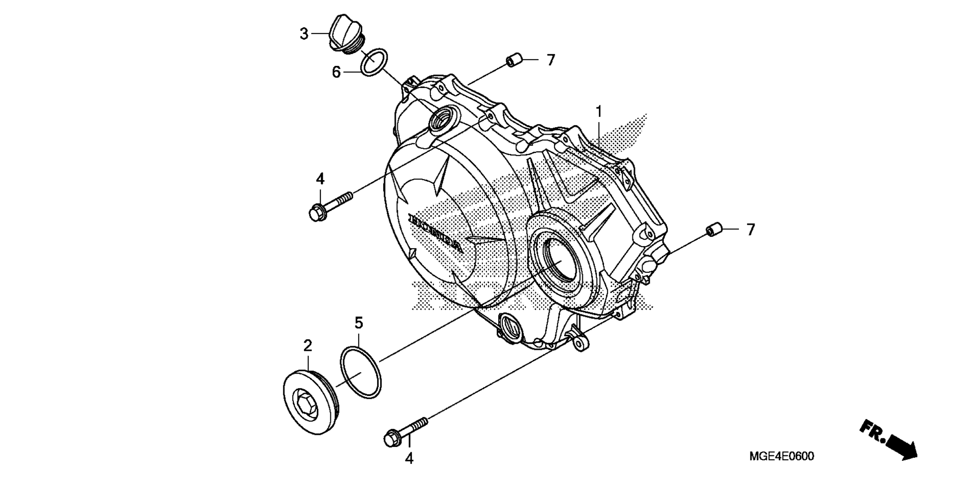 RIGHT CRANKCASE крышка (1)