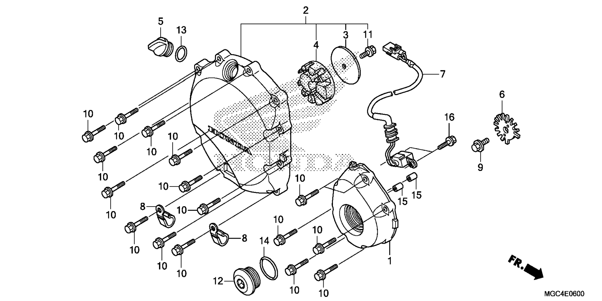RIGHT CRANKCASE крышка