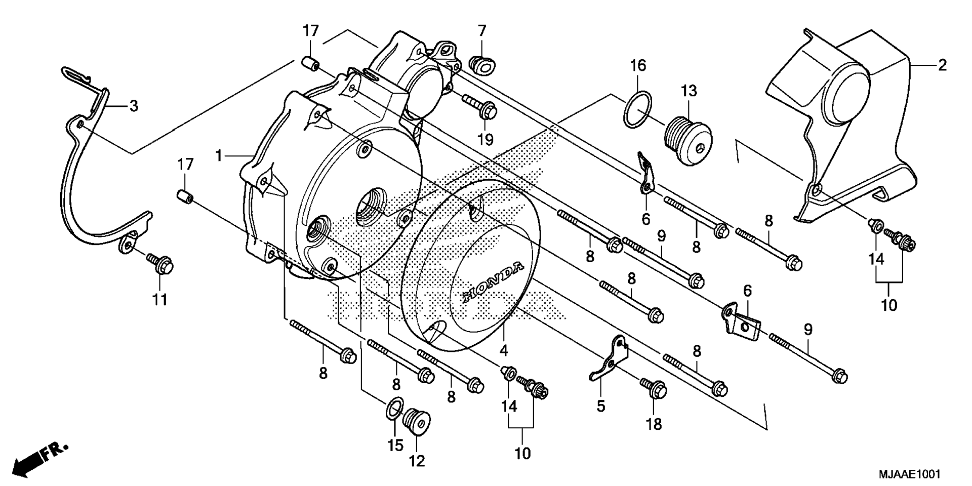 LEFT CRANKCASE крышка (2)