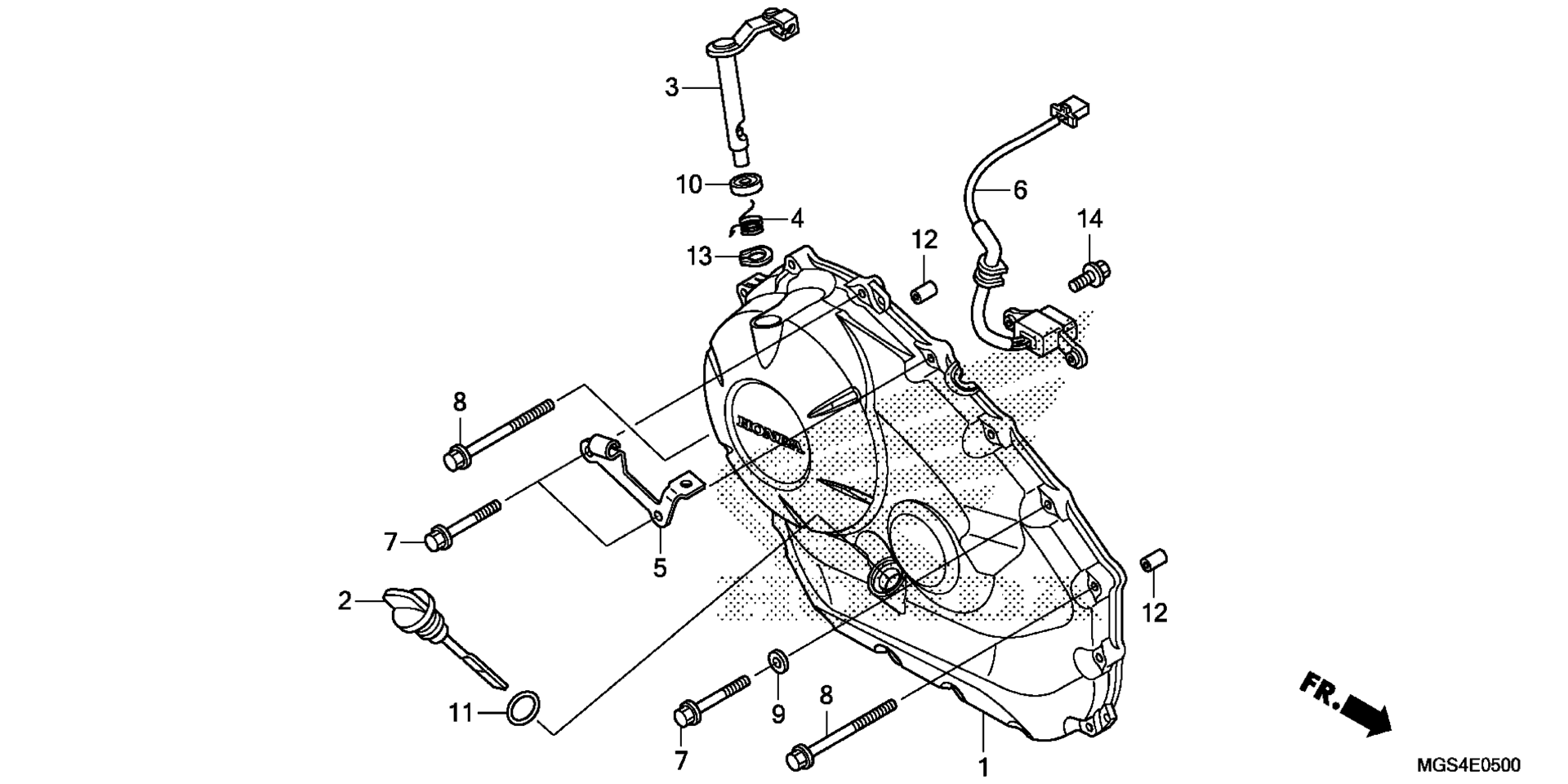 RIGHT CRANKCASE крышка (1)