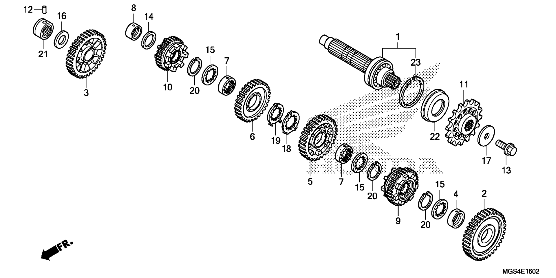 Трансмиссия (NC700XD) (COUNTERSHAFT)