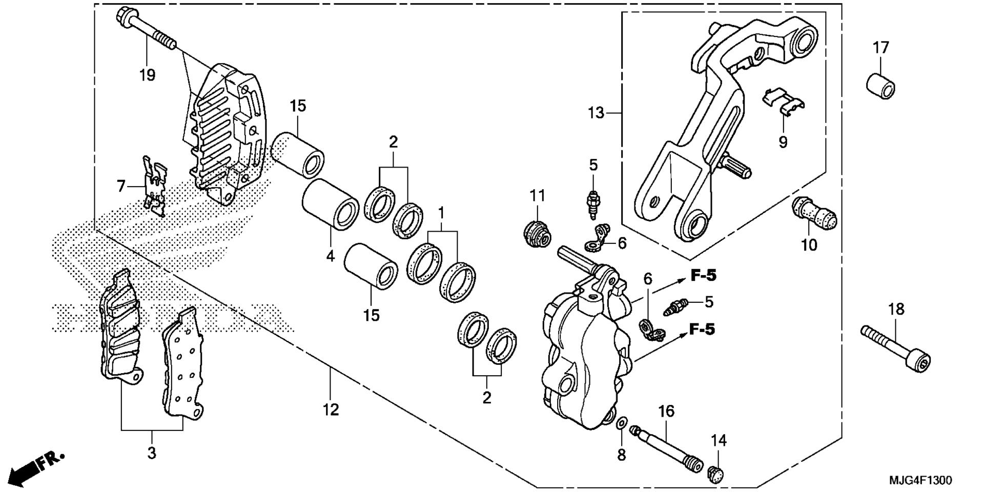 LEFT передний тормоз CALIPER