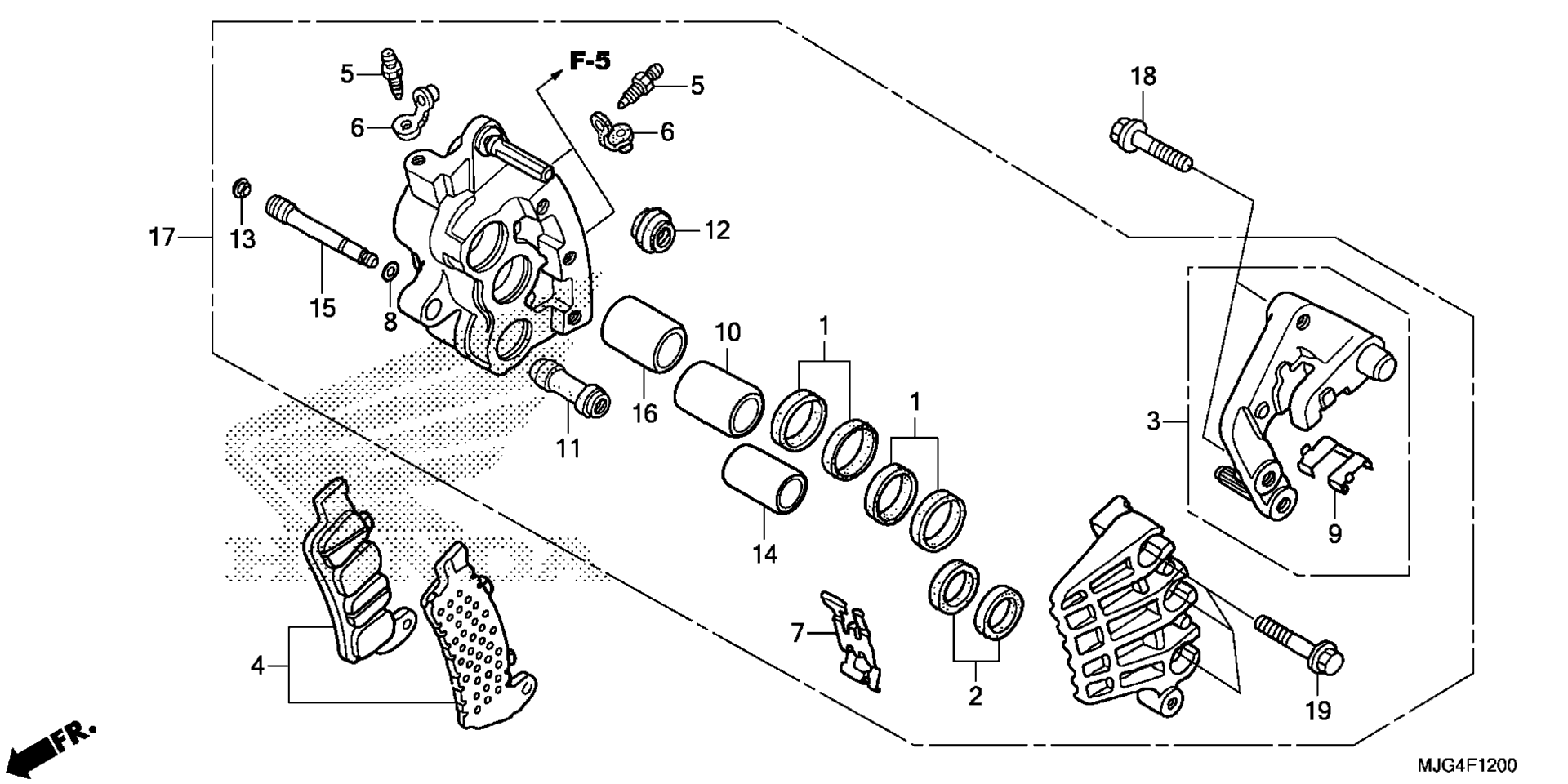 RIGHT передний тормоз CALIPER