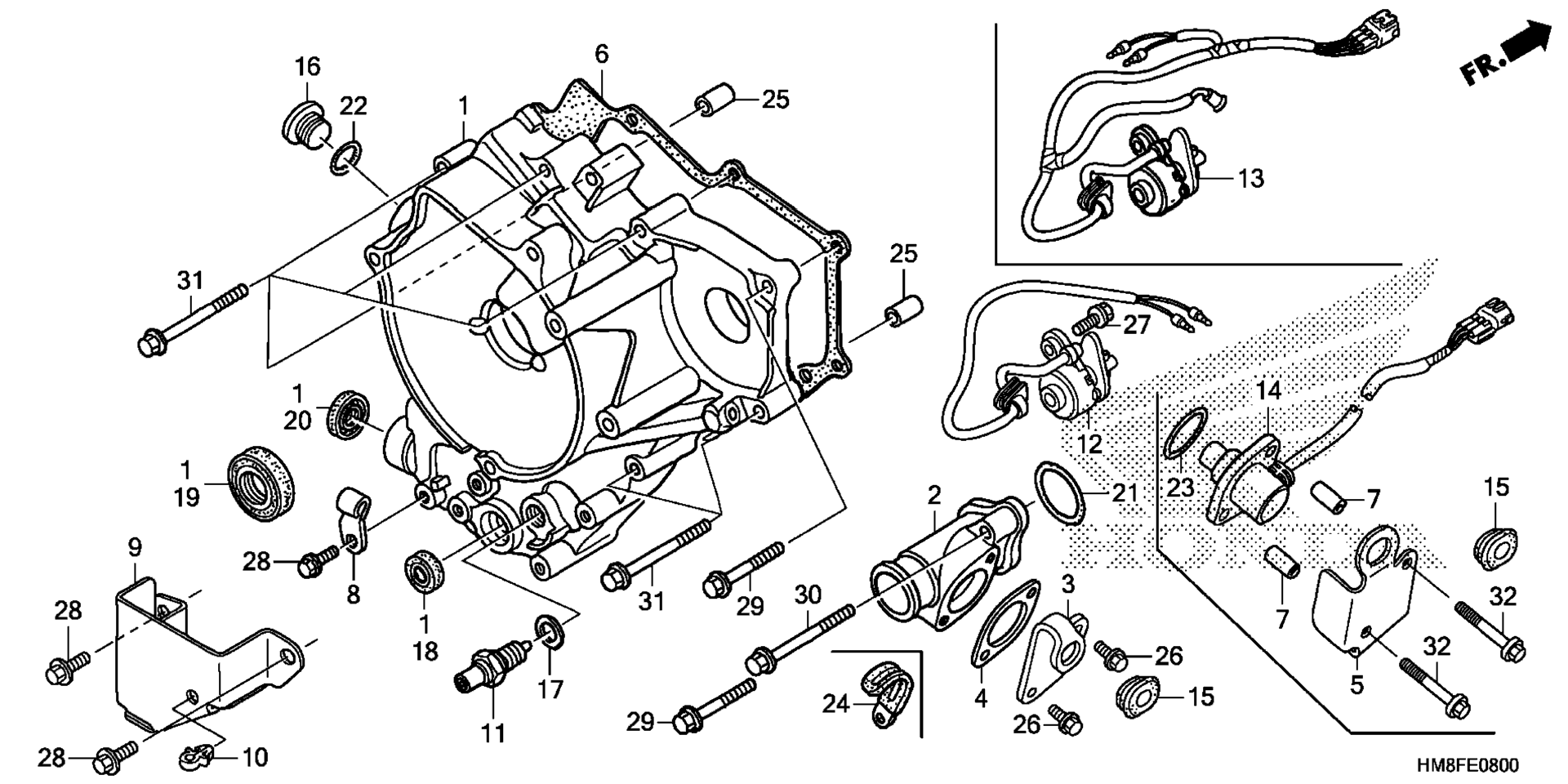 задний CRANKCASE крышка