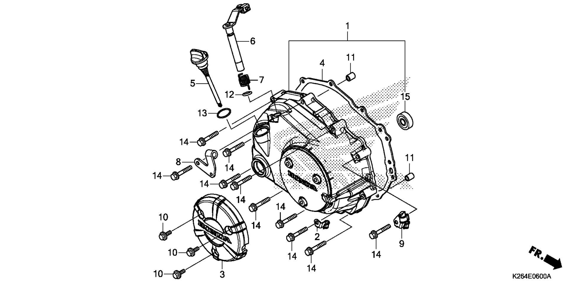 RIGHT CRANKCASE крышка