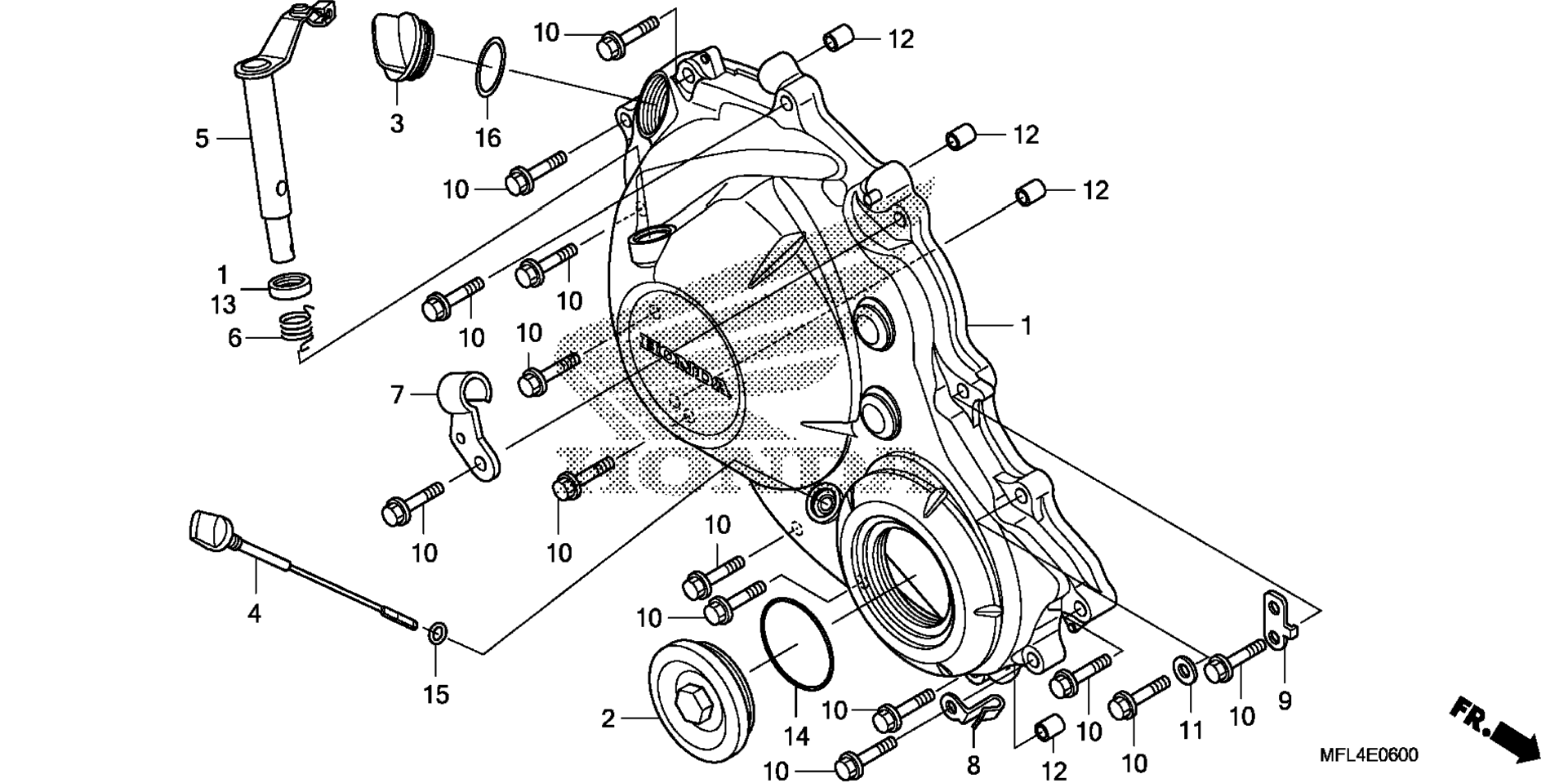 RIGHT CRANKCASE крышка