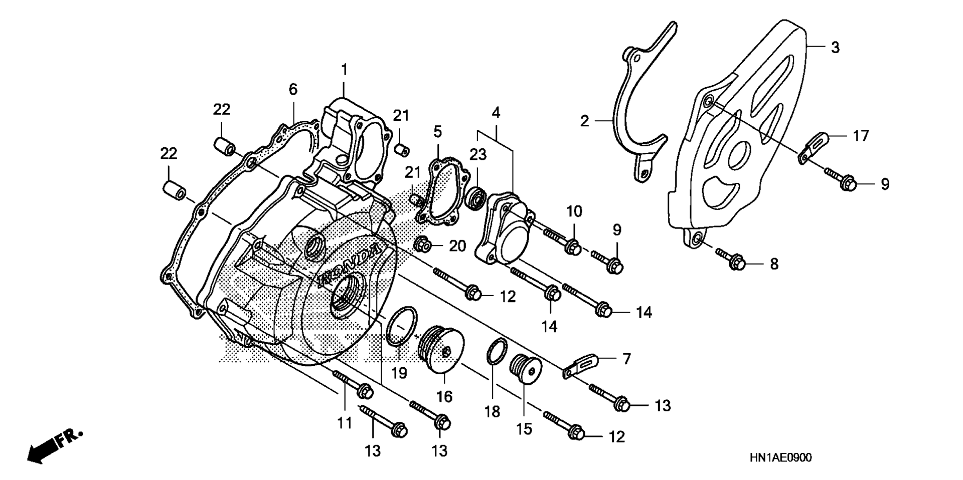 Left Crankcase крышка