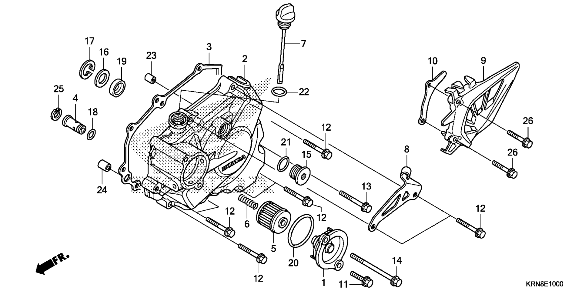 Left Crankcase крышка